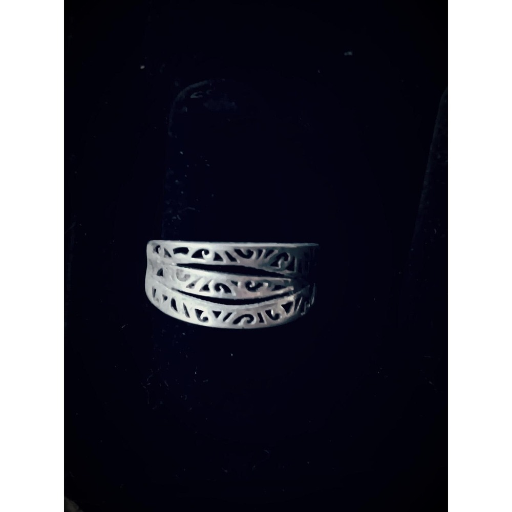 925 Sterling Silver Filigree  Ring, Size 8.5